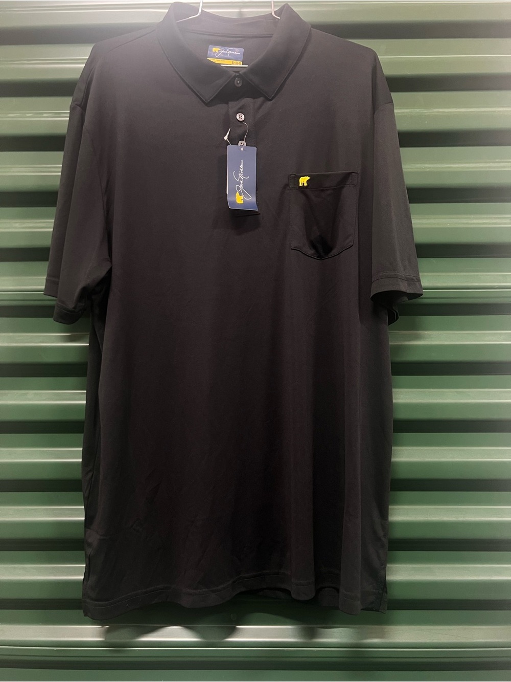 Jack Nicklaus Black Men's Short Sleeve Polo with Chest Pocket Size XL New
